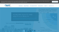Desktop Screenshot of cigniti.com