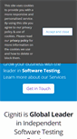 Mobile Screenshot of cigniti.com